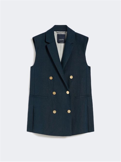 Tailored double-breasted linen vest S' MAX MARA | 2619151013600004